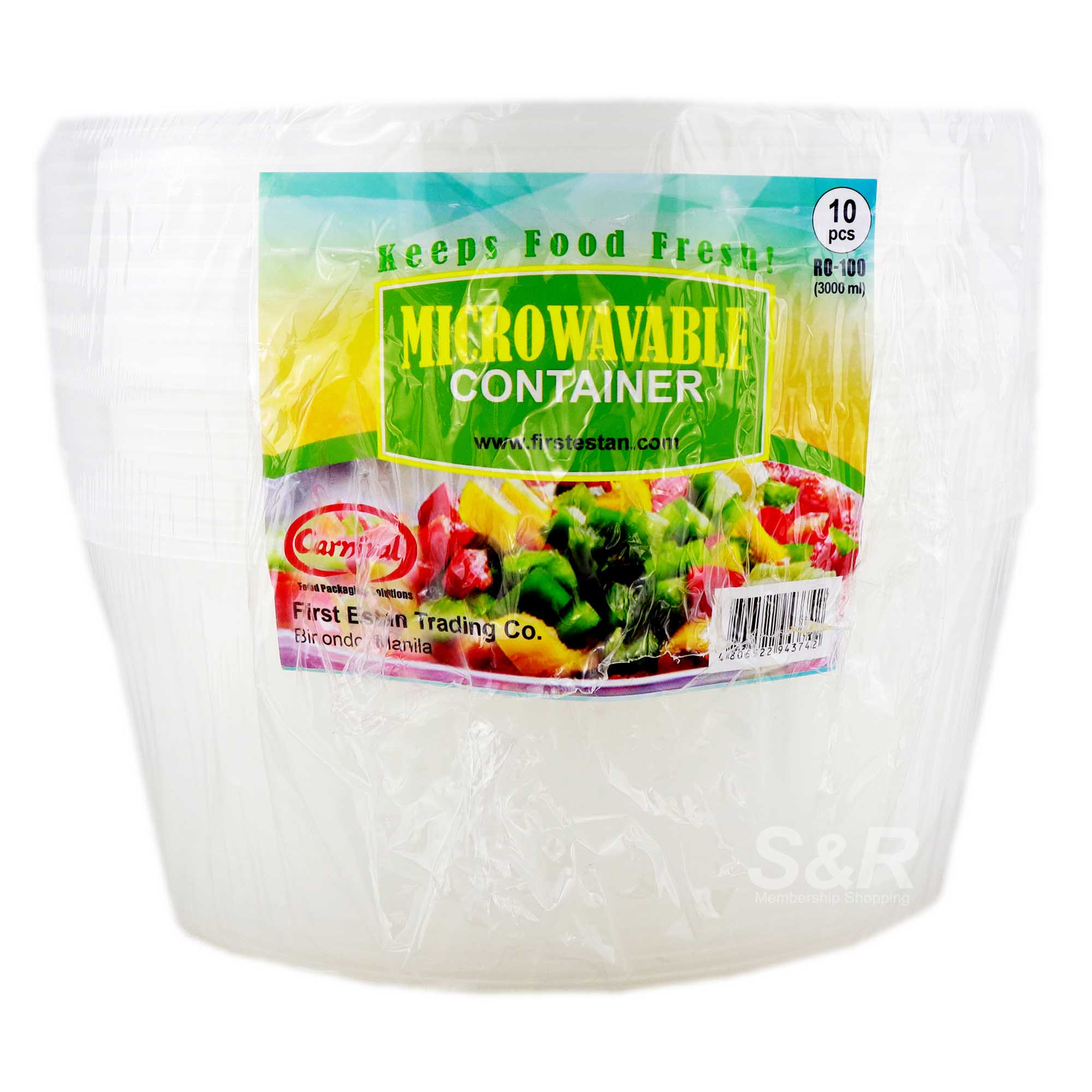 Carnival Food Container 3000mL 10pcs
